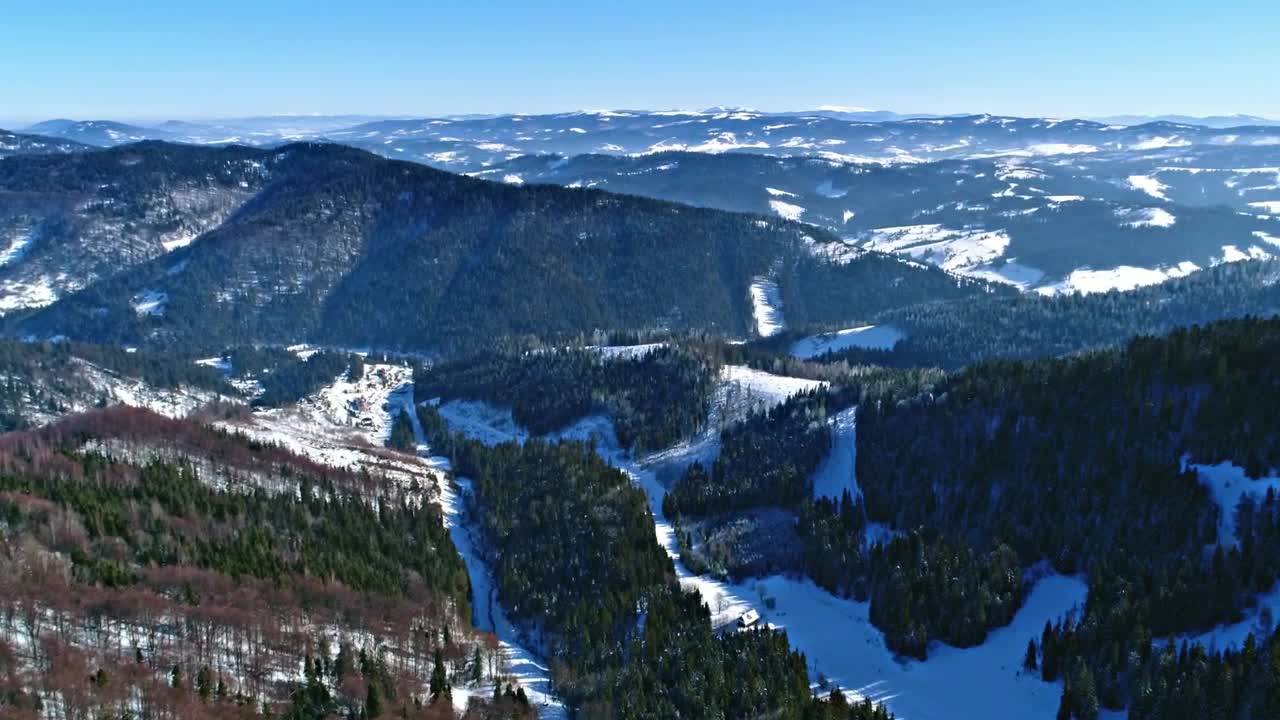 Download Stock Video Beautiful Aerial Landscape Of Winter Forests Live Wallpaper For PC