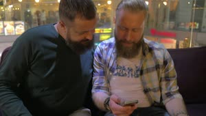 Stock Video Bearded Friends Browsing A Phone Live Wallpaper For PC