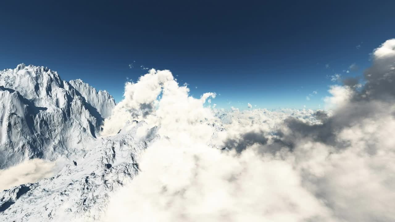 Download Video Stock Clouds Between Snow Capped Mountains Live Wallpaper For PC