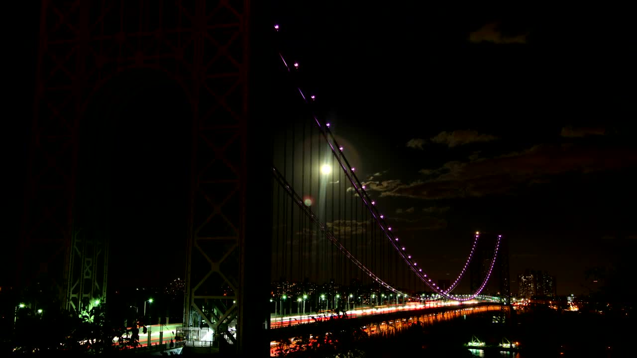 Download Video Stock Clouds Above The George Washington Bridge Live Wallpaper For PC