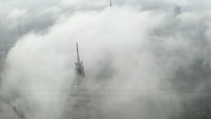 Video Stock Clouds Above The City Touching The Skyscrapers Live Wallpaper For PC
