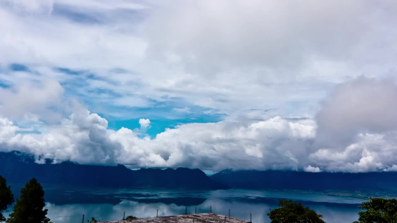 Download Video Stock Clouds Above A Deep Blue Lake Live Wallpaper For PC