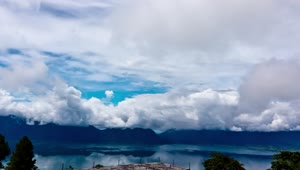 Video Stock Clouds Above A Deep Blue Lake Live Wallpaper For PC