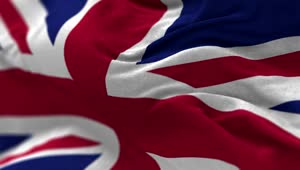 Video Stock Closeup Of United Kingdom Flag Waving In Wind Live Wallpaper For PC