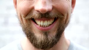 Video Stock Closeup Of A Smiling Man Live Wallpaper For PC