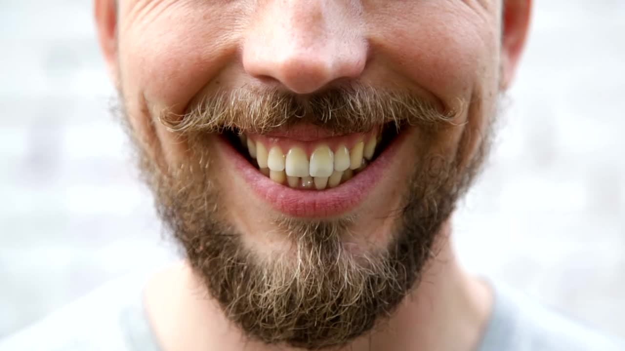 Download Video Stock Closeup Of A Smiling Man Live Wallpaper For PC