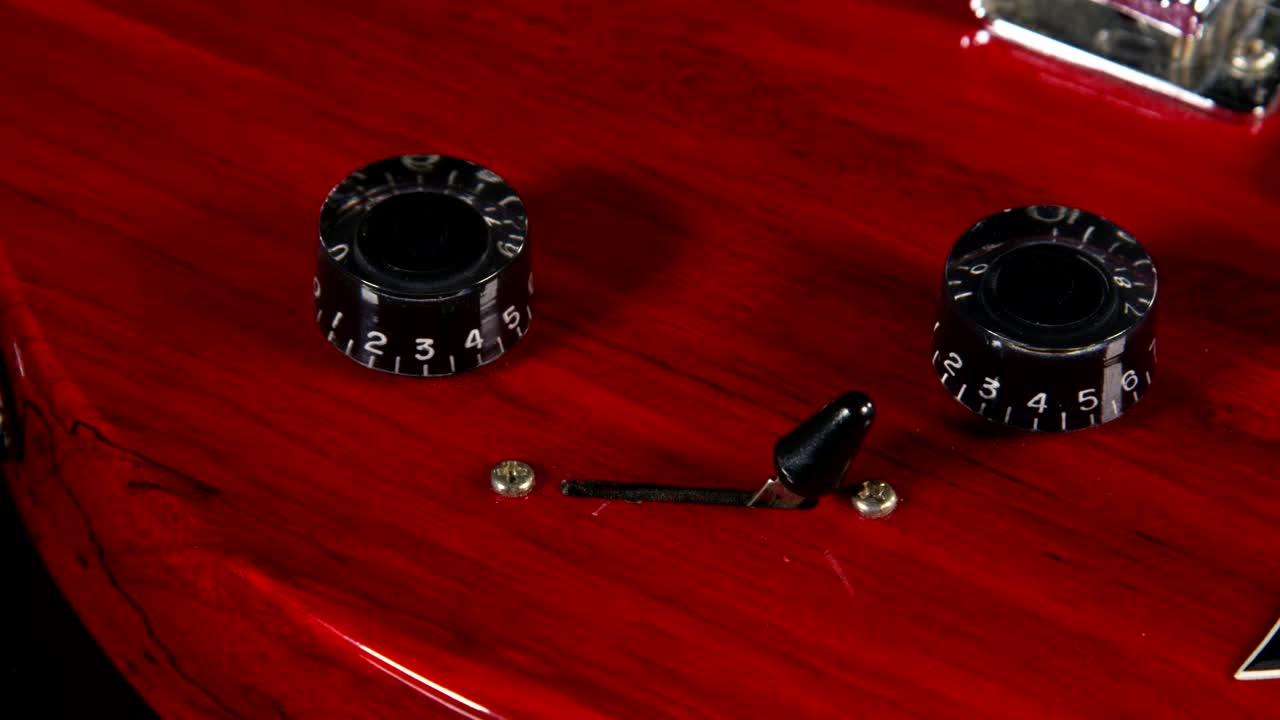 Download Video Stock Closeup Of A Red Guitar Live Wallpaper For PC
