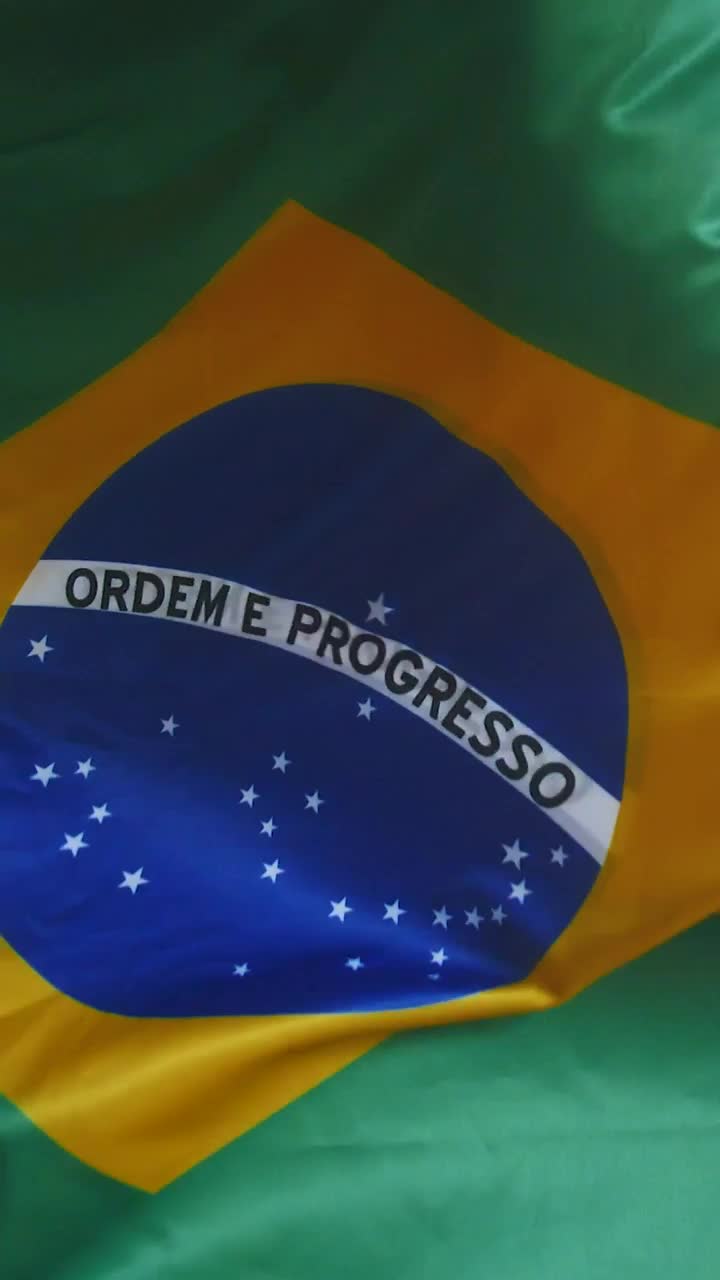 Download Video Stock Close Up View Of A Brazilian Flag Live Wallpaper For PC