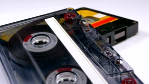 Video Stock Close Up Of Two Vintage Audio Cassettes Rotating Live Wallpaper For PC