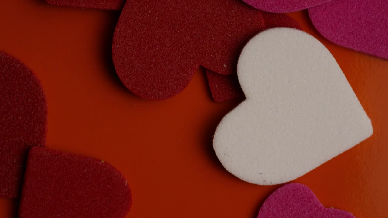 Download Video Stock Close Up Of Paper Hearts Shapes Live Wallpaper For PC