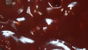 Video Stock Close Up Of Barbecue Sauce Bubbles Exploding Live Wallpaper For PC
