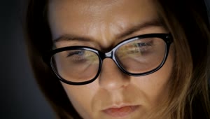 Video Stock Close Up Of A Womans Face With Glasses Live Wallpaper For PC