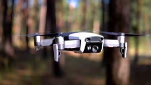 Video Stock Close Up Of A Drone Hovering In The Woods Live Wallpaper For PC