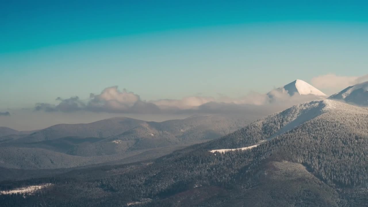 Download Video Stock Clear Blue Sky Over Beautiful Snowy Mountains Live Wallpaper For PC