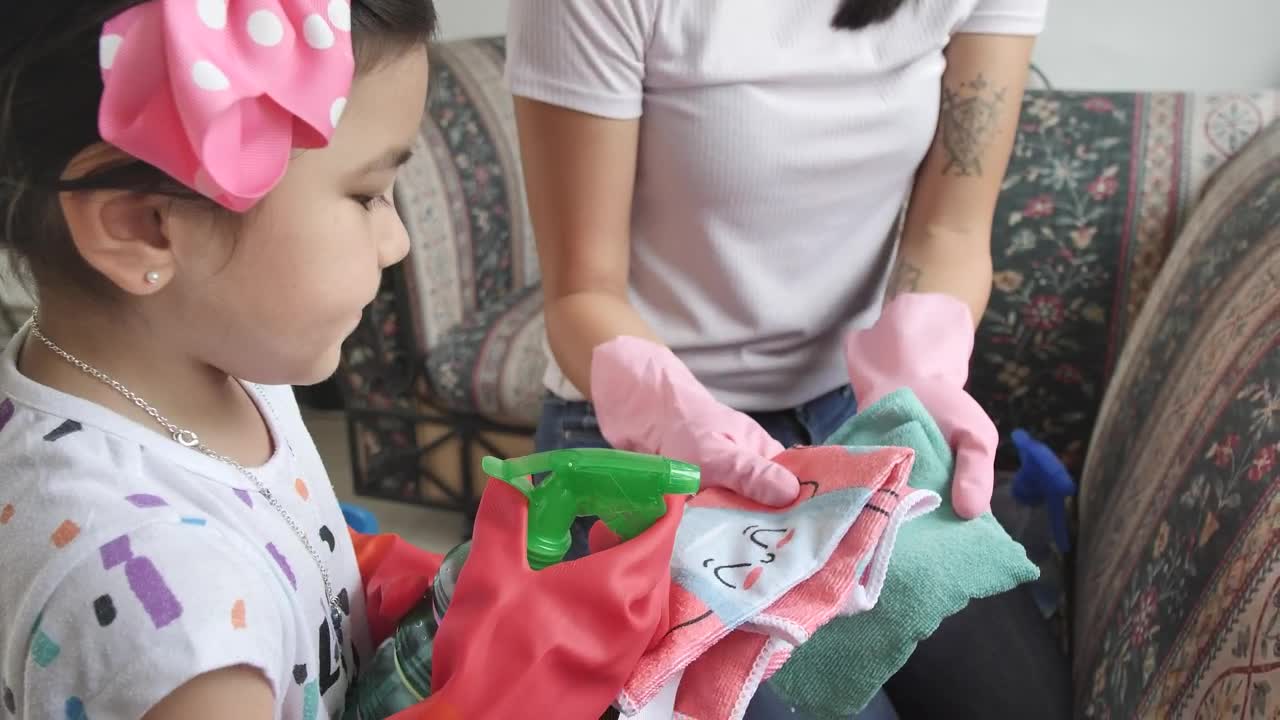 Download Video Stock Cleaning The Room Together Between Mother And Daughter Live Wallpaper For PC