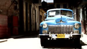 Video Stock Classic Car Parked In The Street Of A Town Live Wallpaper For PC