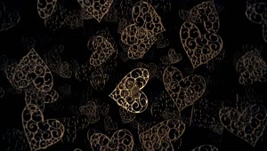 Video Stock Classic Golden Hearts In The Dark Live Wallpaper For PC