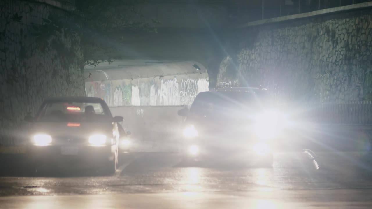 Download Video Stock City Traffic At Night Near A Factory And A Train Live Wallpaper For PC