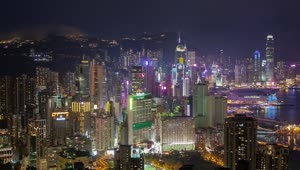 Video Stock City Lights Of The Futuristic City Of Hong Kong Live Wallpaper For PC