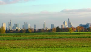 Video Stock City Buildings Seen From Fields In The Countryside Live Wallpaper For PC