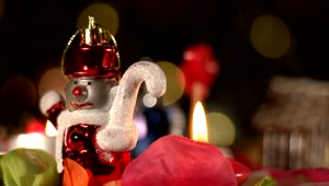 Video Stock Christmas Toy Snowman And Candles Live Wallpaper For PC