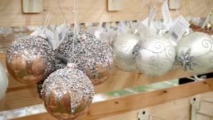 Video Stock Christmas Spheres Decoration On The Shelves Live Wallpaper For PC