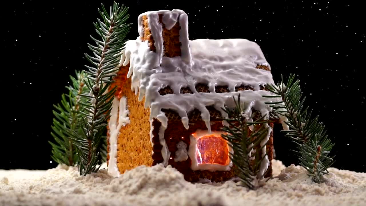Download Video Stock Christmas Gingerbread House Live Wallpaper For PC