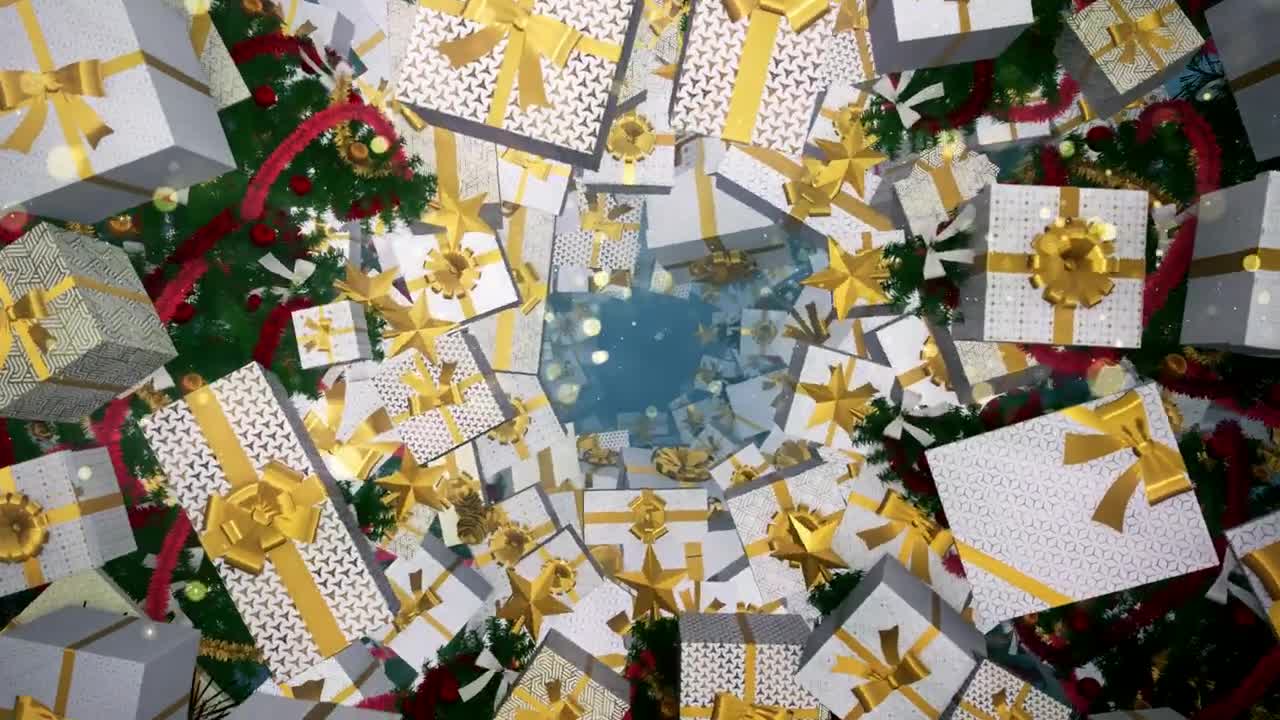 Download Video Stock Christmas Gifts Floating Christmas Concept Live Wallpaper For PC