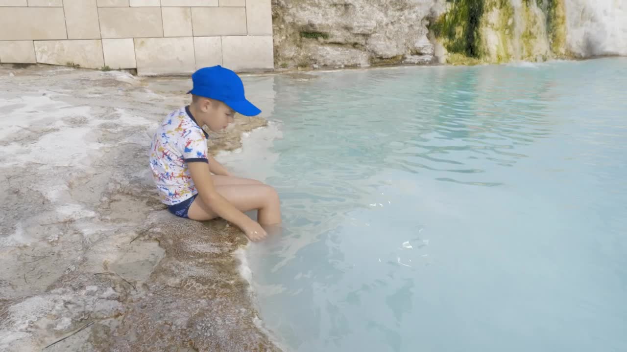 Download Video Stock Child Playing At Travertine Terrace Live Wallpaper For PC