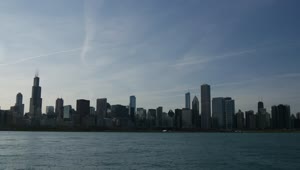 Video Stock Chicago City Skyline Sunset Live Wallpaper For PC