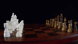 Video Stock Chess Pieces Lined Up On A Board Live Wallpaper For PC
