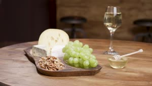 Video Stock Cheese And Grapes With White Wine Live Wallpaper For PC