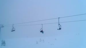 Video Stock Chairlifts On A Mountain Covered With Snow Live Wallpaper For PC