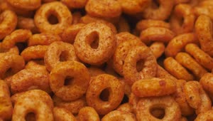 Video Stock Cereal Texture Of Oatmeal And Cinnamon Rings Rotating Live Wallpaper For PC