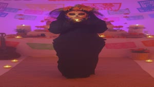 Video Stock Catrina With A Candle On Day Of The Dead Live Wallpaper For PC