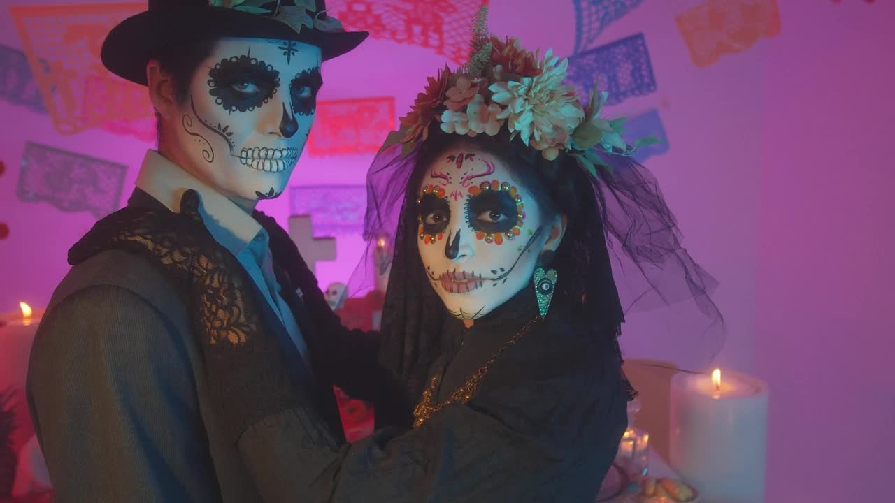 Download Video Stock Catrin And Catrina On Day Of The Dead Live Wallpaper For PC