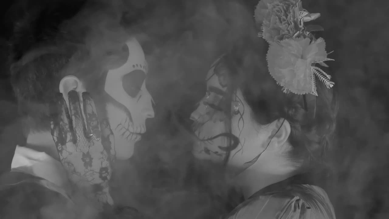Download Video Stock Catrin And Catrina Of The Day Of The Dead Face Live Wallpaper For PC