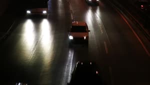 Video Stock Cars Passing Through A Highway At Night Live Wallpaper For PC