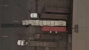 Video Stock Cargo Trucks In The Warehouse Parking Lot Live Wallpaper For PC