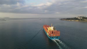 Video Stock Cargo Ship Sailing In The Sea Live Wallpaper For PC
