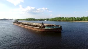 Video Stock Cargo Ship Down The River Live Wallpaper For PC