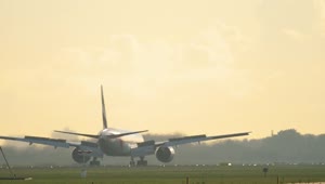 Video Stock Cargo Plane Landing At The Airport At Dawn Live Wallpaper For PC