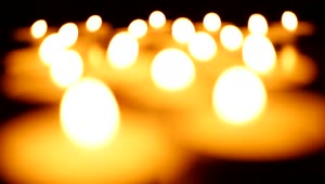 Video Stock Candles Lighting Up In The Dark Out Of Focus Live Wallpaper For PC