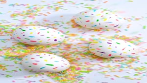 Video Stock Candies Falling Over Easter Eggs Live Wallpaper For PC