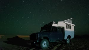 Video Stock Camper Van In The Sahara Desert At Night Live Wallpaper For PC