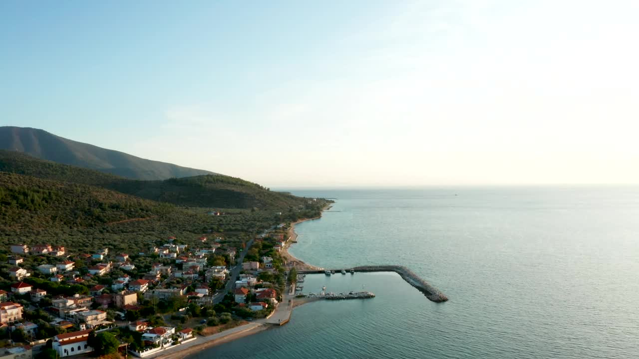 Download Video Stock Calm Water Around A Small Town Harbor Live Wallpaper For PC