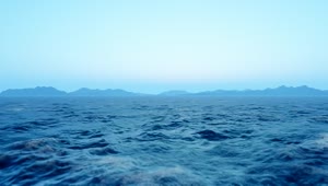 Video Stock Calm Sea Waving With Mountains In The Background Live Wallpaper For PC