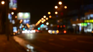 Video Stock Busy Avenue At Night Blurred Shot Live Wallpaper For PC