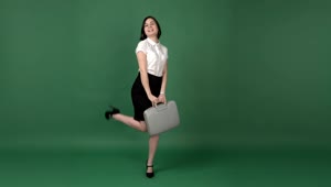 Video Stock Businesswoman Against A Green Screen Live Wallpaper For PC
