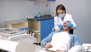 Stock Video Dentist Working With A Patient Live Wallpaper For PC